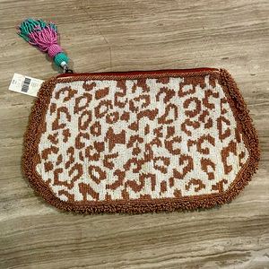BNWT beaded front and back Anthropologie clutch